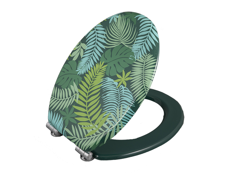 Bofan MDF printed tropical wind bucket ring wall-mounted toilet cushion